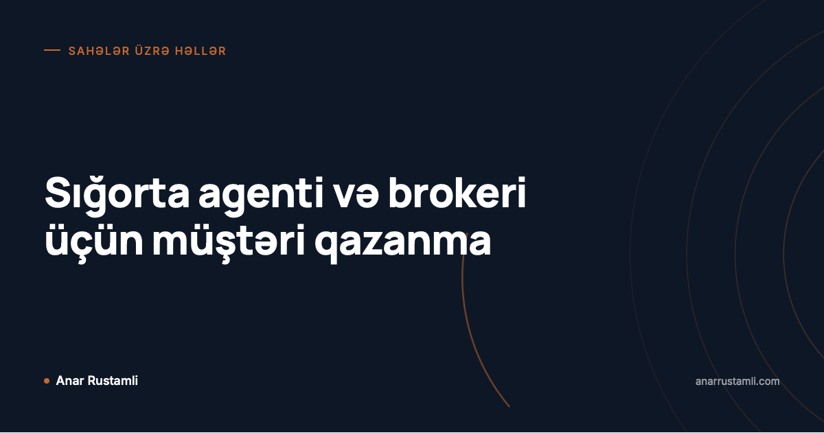 Sığorta agenti və brokeri üçün müştəri qazanma posteri