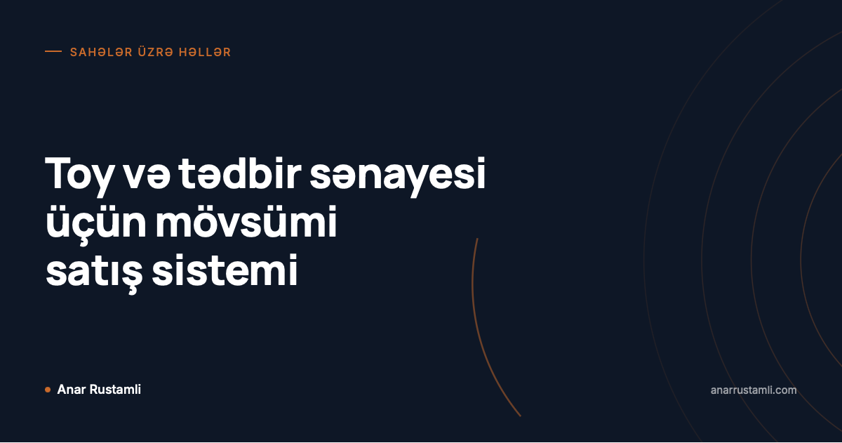 Toy və tədbir sənayesi üçün mövsümi satış sistemi posteri
