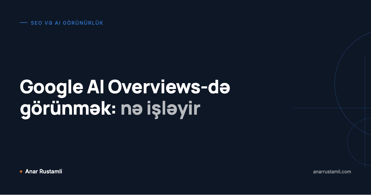 Google AI Overviews-də görünmək: nə işləyir posteri