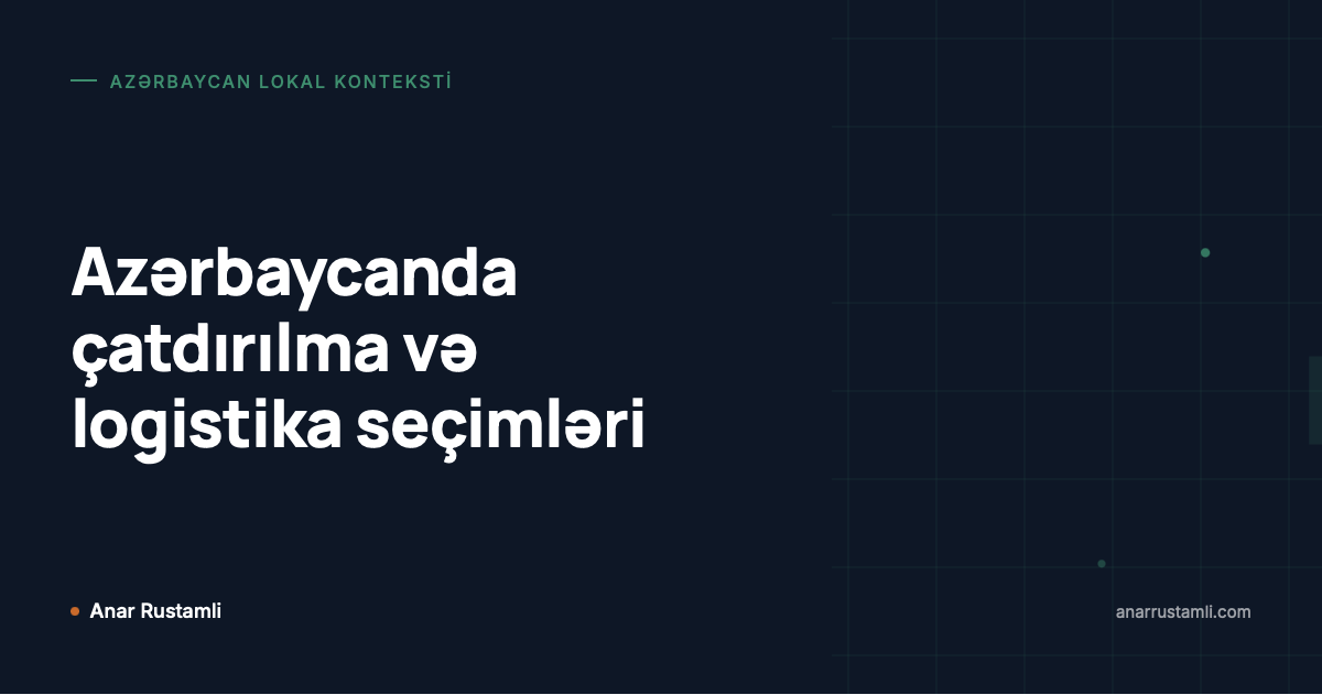 Azərbaycanda çatdırılma və logistika seçimləri posteri