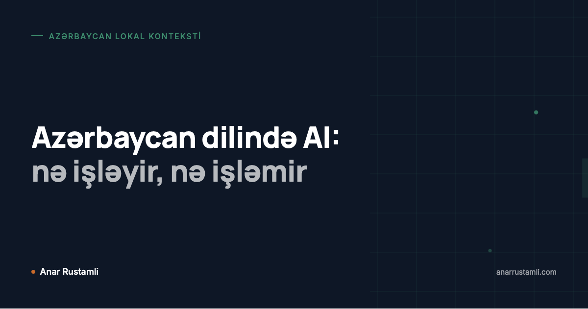 Azərbaycan dilində AI: nə işləyir, nə işləmir posteri