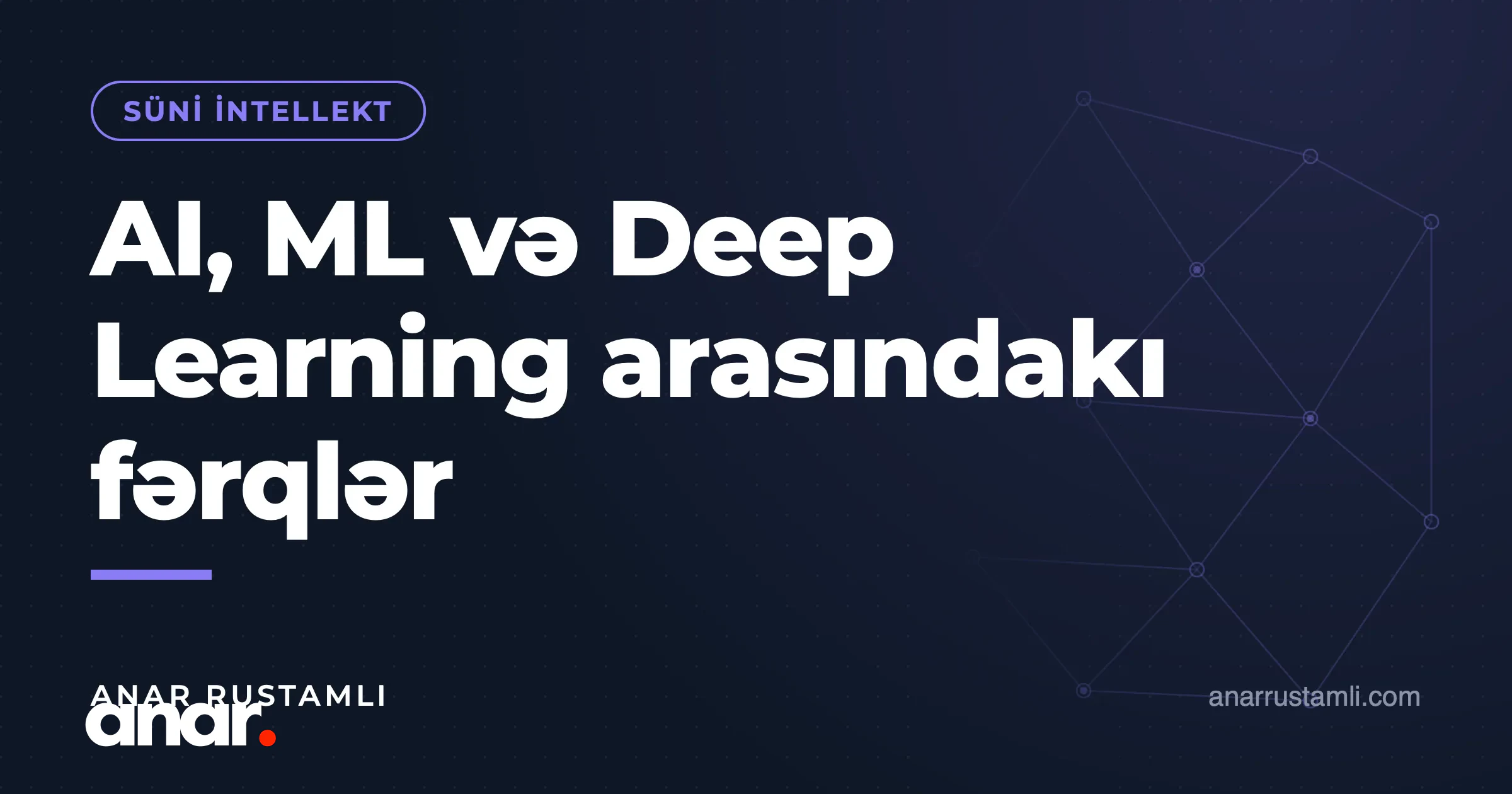 AI, ML və Deep Learning arasındakı fərqlər — Anar Rustamli
