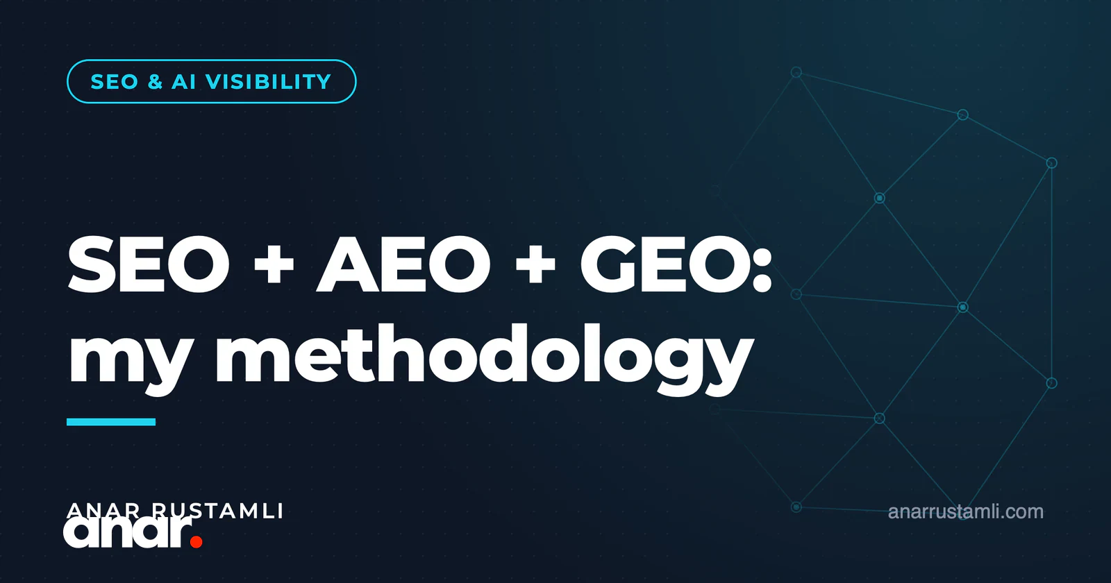 SEO+AEO+GEO: mənim metodologiyam (Anar Rustamli yanaşması) — Anar Rustamli
